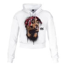 Charger l'image dans la galerie, 2pac Tupac Shakur Crop Top Hoodie Harajuku Cropped Sweatshirt Streetwear Hip Hop Long Sleeves Pullover Tops Sudaderas Mujer