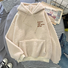 Charger l'image dans la galerie, new Autumn Winter Thick Warm Coat Velvet Cashmere Women Hoody Sweatshirt Solid Blue Pullover Casual Tops lady Loose Long Sleeve