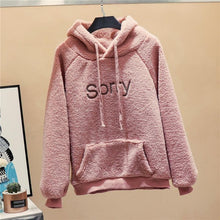 Charger l'image dans la galerie, new Autumn Winter Thick Warm Coat Velvet Cashmere Women Hoody Sweatshirt Solid Blue Pullover Casual Tops lady Loose Long Sleeve