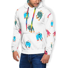 Charger l'image dans la galerie, Murloc Hoodie Cute Murloc Pattern Hoodies Stylish XXL Pullover Hoodie Long Length Red Men Warm Hoodies