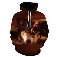 Charger l'image dans la galerie, BIAOLUN 2020 New wolf hoodies Men's hoodie autumn Winter hip hop hoody Tops Casual Brand 3D wolf head Hoodie Sweatshirt