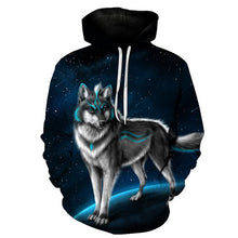 Charger l'image dans la galerie, BIAOLUN 2020 New wolf hoodies Men's hoodie autumn Winter hip hop hoody Tops Casual Brand 3D wolf head Hoodie Sweatshirt