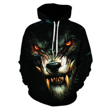 Charger l'image dans la galerie, BIAOLUN 2020 New wolf hoodies Men's hoodie autumn Winter hip hop hoody Tops Casual Brand 3D wolf head Hoodie Sweatshirt