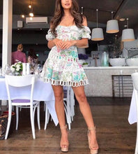 Charger l'image dans la galerie, Slash Neck Women Dress Top Quality Sexy Print Vintage Bodycon Mini Hollow Out Pub Homecoming Party Dresses Summer
