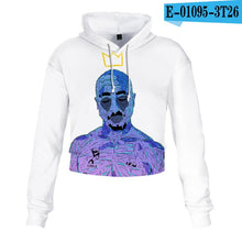Charger l'image dans la galerie, 2pac Tupac Shakur Crop Top Hoodie Harajuku Cropped Sweatshirt Streetwear Hip Hop Long Sleeves Pullover Tops Sudaderas Mujer

