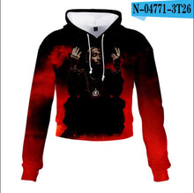 Charger l'image dans la galerie, 2pac Tupac Shakur Crop Top Hoodie Harajuku Cropped Sweatshirt Streetwear Hip Hop Long Sleeves Pullover Tops Sudaderas Mujer
