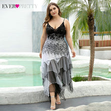 Charger l'image dans la galerie, Plus Size Cocktail Dresses Ever Pretty Asymmetrical Spaghetti Straps V-Neck Sequined Lace Party Gowns Robe Cocktail Femme 2020
