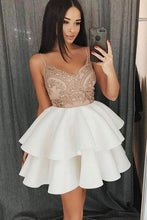 Charger l'image dans la galerie, Burgundy Prom Dresses Lace Short Party Girl Short Graduation Prom Dresses Homecoming Dresses Party Evening Dresses
