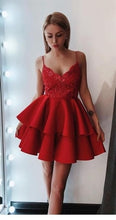 Charger l'image dans la galerie, Burgundy Prom Dresses Lace Short Party Girl Short Graduation Prom Dresses Homecoming Dresses Party Evening Dresses
