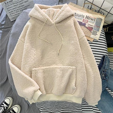 Charger l'image dans la galerie, new Autumn Winter Thick Warm Coat Velvet Cashmere Women Hoody Sweatshirt Solid Blue Pullover Casual Tops lady Loose Long Sleeve
