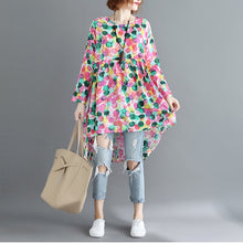 Charger l'image dans la galerie, Johnature 2020 Spring Korean Casual Print Plus Size Womens Tops And Blouses New O-neck Full Sleeve Loose Long Irregular Shirts
