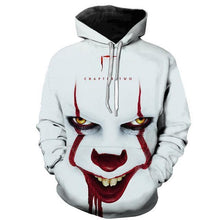 Charger l'image dans la galerie, Horror Movie It Chapter Two 3d Print Hooded Sweatshirts Men Women Fashion Casual Funny Pullover It Clown Print Pattern Hoodies
