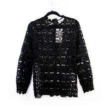 Charger l'image dans la galerie, New Summer Fashion Simple Elegant Solid Lace Blouse Long Sleeves Hollow Out Design Breathable Lace Shirts.
