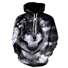 Charger l'image dans la galerie, BIAOLUN 2020 New wolf hoodies Men's hoodie autumn Winter hip hop hoody Tops Casual Brand 3D wolf head Hoodie Sweatshirt
