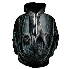 Charger l'image dans la galerie, BIAOLUN 2020 New wolf hoodies Men's hoodie autumn Winter hip hop hoody Tops Casual Brand 3D wolf head Hoodie Sweatshirt
