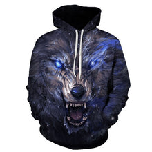 Charger l'image dans la galerie, BIAOLUN 2020 New wolf hoodies Men's hoodie autumn Winter hip hop hoody Tops Casual Brand 3D wolf head Hoodie Sweatshirt
