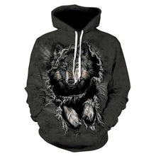 Charger l'image dans la galerie, BIAOLUN 2020 New wolf hoodies Men's hoodie autumn Winter hip hop hoody Tops Casual Brand 3D wolf head Hoodie Sweatshirt
