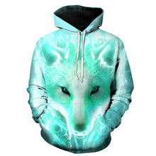 Charger l'image dans la galerie, BIAOLUN 2020 New wolf hoodies Men's hoodie autumn Winter hip hop hoody Tops Casual Brand 3D wolf head Hoodie Sweatshirt
